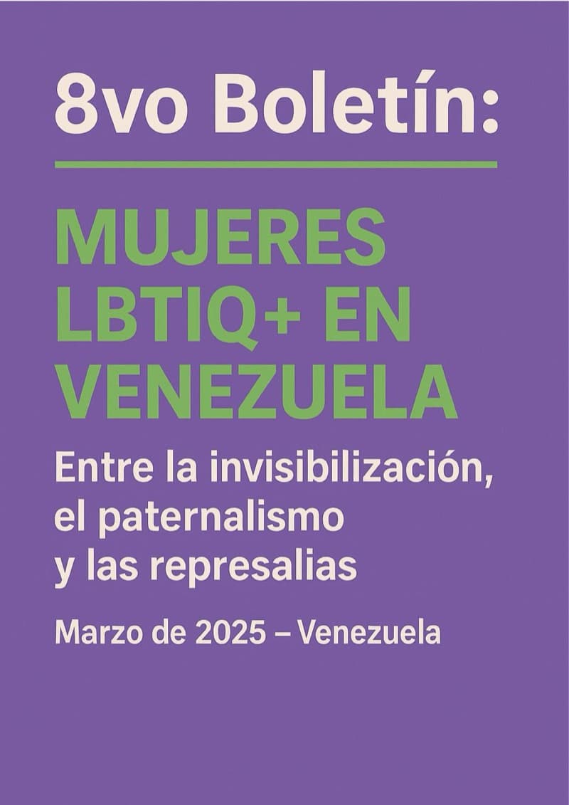 Portada · 8.º Boletín · Mujeres LBTIQ+ en Venezuela